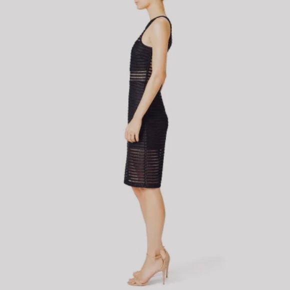 PARKER CONNER BLACK SLEEVELESS SHEATH DRESS BLACK EVENING DRESS - Picture 3 of 16